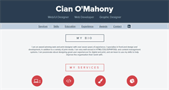 Desktop Screenshot of cianomahony.com